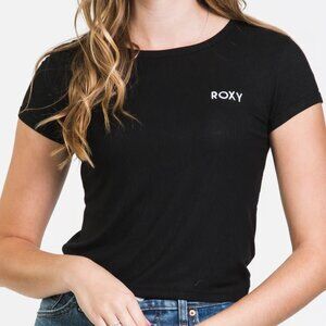 ROXY | Women's | Lightweight Ribbed T-Shirt | Black | XL
